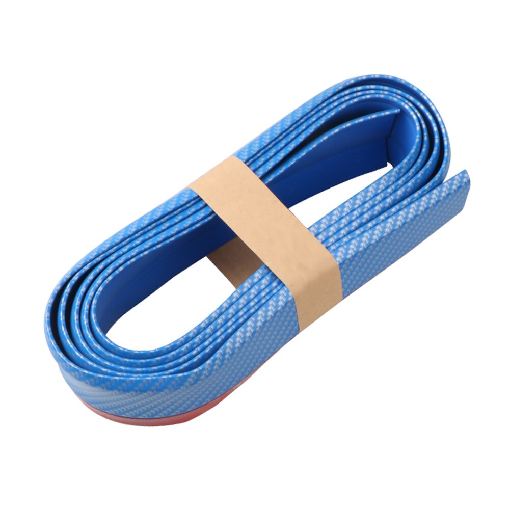 2.5m Universal 3D Rubber Car Auto Front Bumper Lip Protector Carbon Fiber Look Body Kit for Car Safety Protection Accessaries: Dark Blue