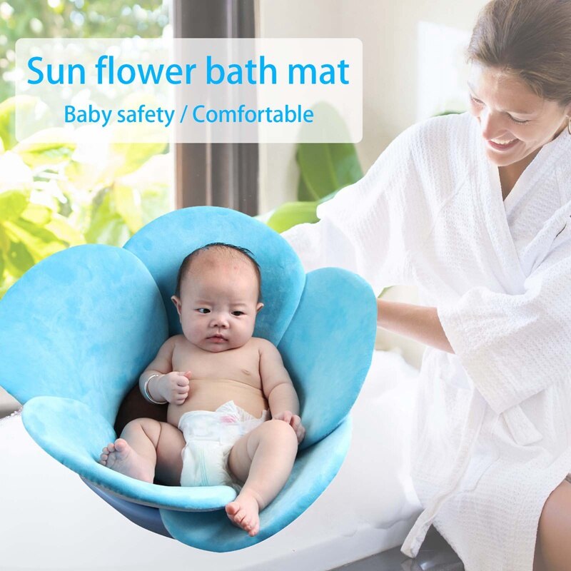 Baby kinderveiligheid badmat mooie zonnebloem badmat wastafel badkussen badondersteuning ligstoel bloemblaadjes badmat