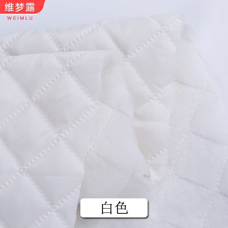 Voering Stof Gewatteerde Verdikte Katoen Wollen Jas Kleding Jas Brokaat Voor Naaien Herfst En Winter Diy Zwart Wit Polyester: white