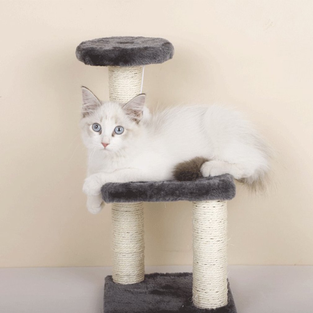 Koci plac zabaw trójwarstwowa trzypunktowa płyta robić ścierania pazurów kwadratowa płyta zabawka dla kota skacząca zabawka szkoleniowa płyta robić drapania dla kota