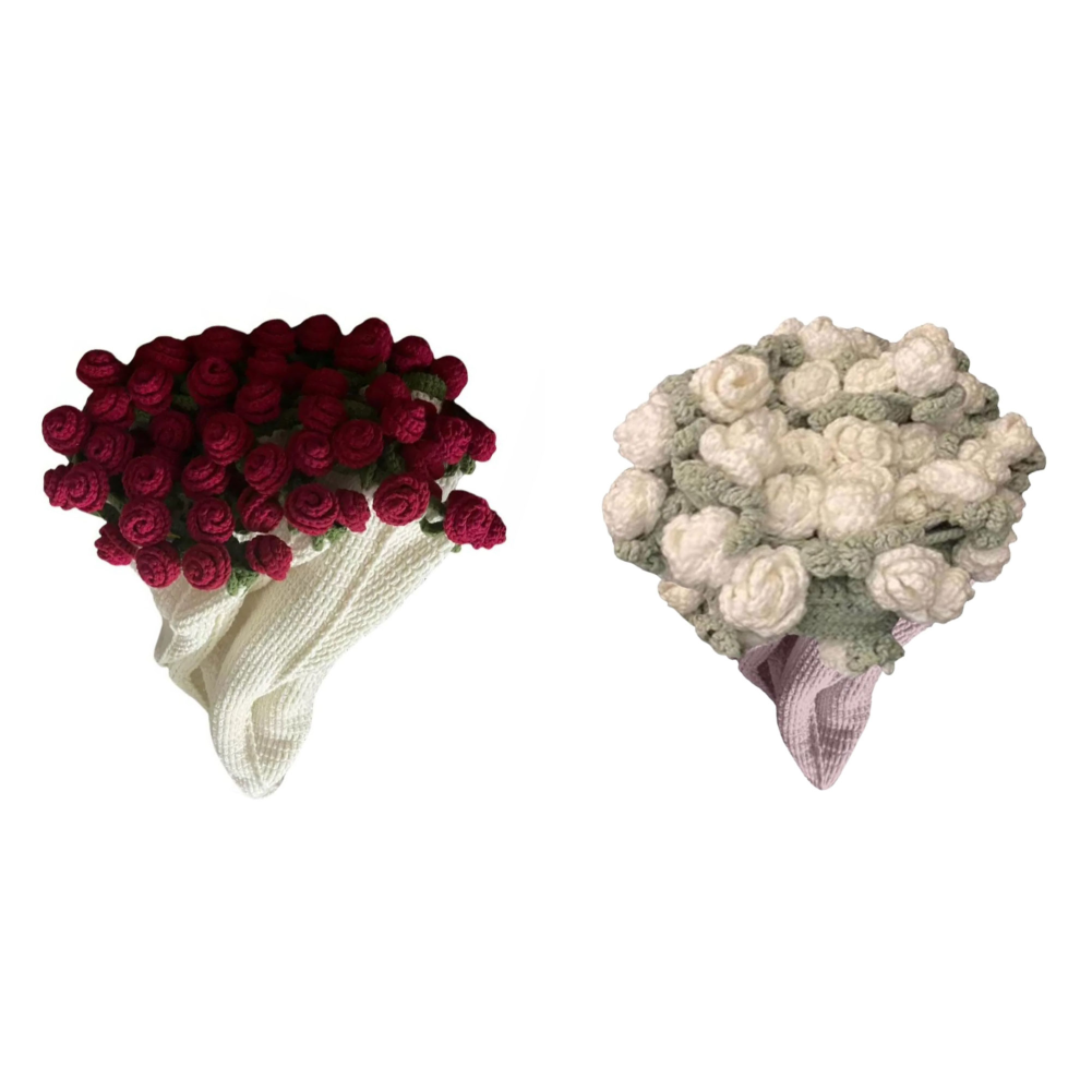 Couverture de Bouquet de fleurs, Bouquet de roses de la vallée, Kit de crochet, Bouquet de fleurs, couvertures tricotées, DIY bricolage