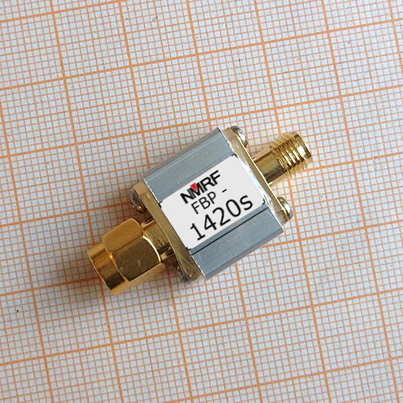 1420MHz SAW bandpass filter for radio astronomy, 80MHz bandwidth, SMA interface