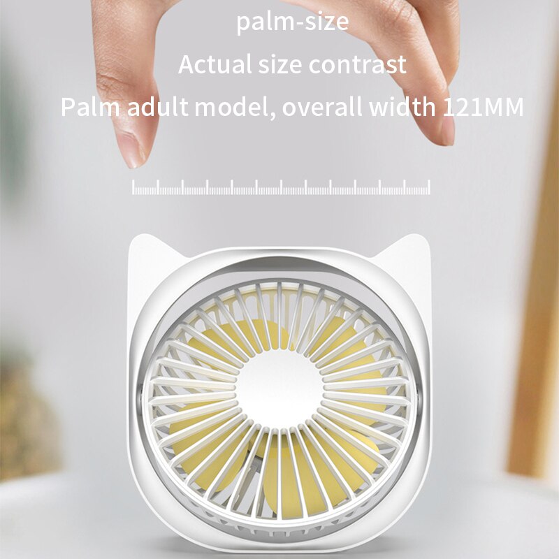 Usb Oplaadbare Mini Pocket Fan Elektrische 3-Speed Verstelbare Draagbare Kleine Ventilator Desktop Computer Batterij Stille Ventilator