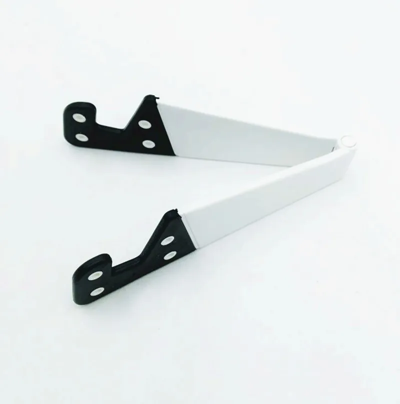 Foldable V Shape Cellphone Stand Holder Mobile Tablet Adjustable Desk Support Holder Rack Cellphone Tabletop Holder: WHITE