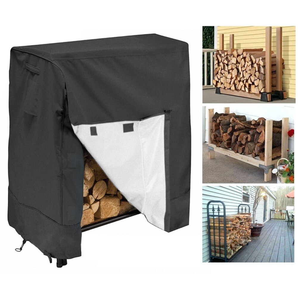 Heavy Duty 4FT Outdoor Waterproof Log Holder Cover Practial Garden Firewood Dust-Proof Moisture-Proof Log Rack Cover