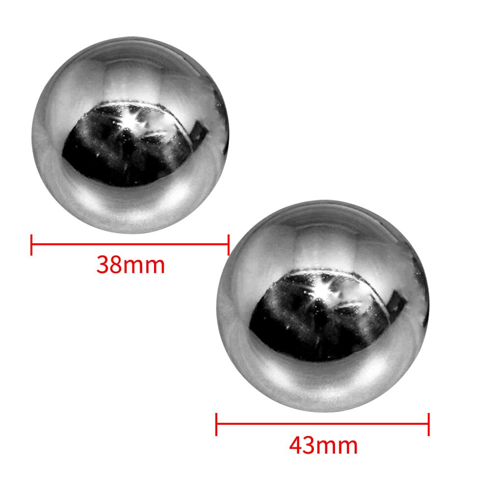 2pcs Silver Iron Baoding Balls Stress Relief Strength Health Care Hand Massage Chrome Durable Home Outdoor Finger Exercise