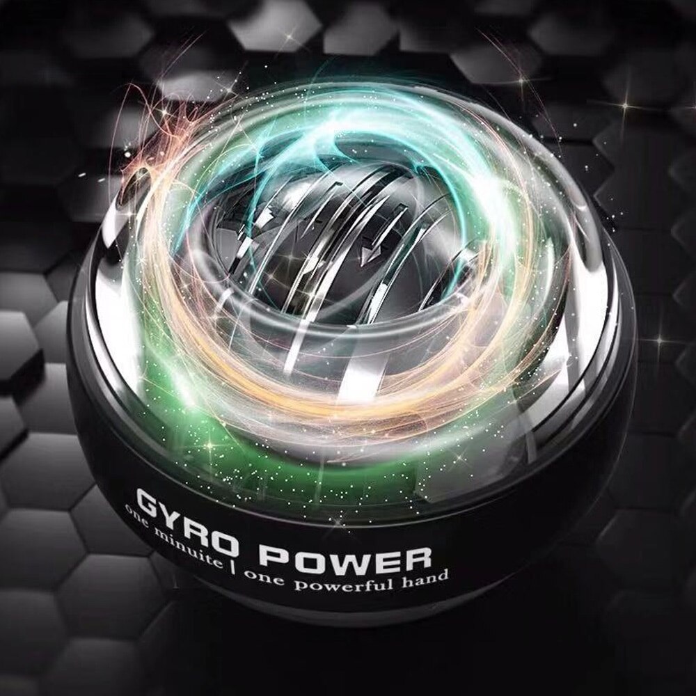 Auto-Start Spinner Gyroscopic Wrist Power Ball Metal PowerBall With LED Light Arm Fingers Wrist Muscle Strengthener Hand Ball