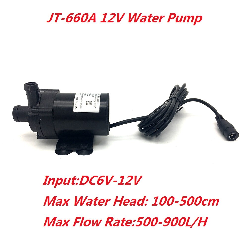660A DC 12V 24V Submersible Water Pump 1000L/H Max Flow Rate Brushless Water Circulation Pump: only 12v