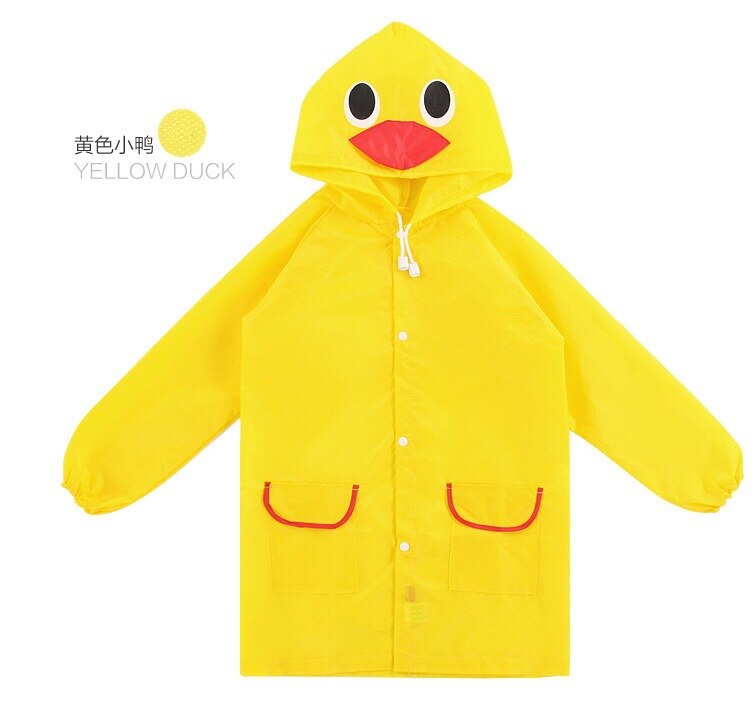 Chubasquero impermeable de estilo Animal de dibujos animados para niños, chubasquero, ropa de lluvia, chubasquero de estilo Animal para estudiantes: Yellow