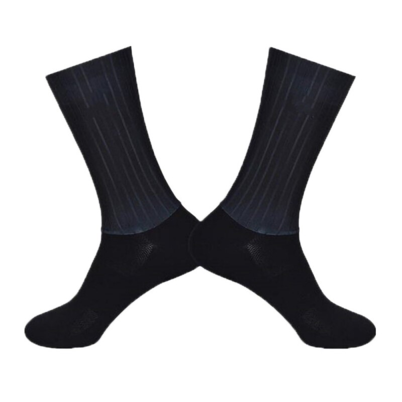 Calcetines antideslizantes de silicona de verano transpirables para ciclismo, calcetines deportivos de fútbol para hombre, calcetines para correr en bicicleta: A