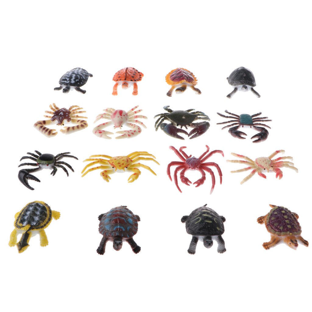 Set Of 16 PVC Marine Animal Tortoise Model Kids Science &amp; Nature Toy