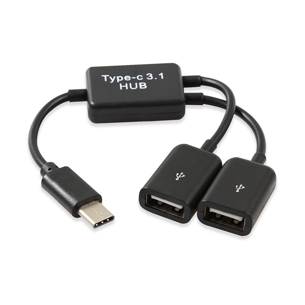Micro cabo usb/tipo c para 2 otg, adaptador e conversor de micro usb tipo c para tablet e teclado de mouse android: 02