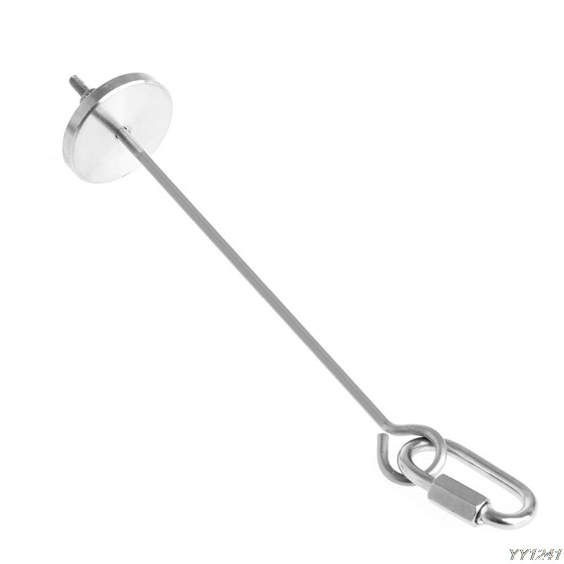 Bird Parrot Cage Stainless Steel Skewer Food Meat Stick Spear Fruit Holder Toy Y110: L