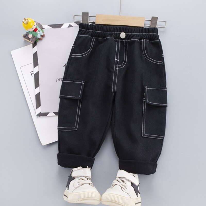 Spring Baby Boys Pants Overalls Kids Trousers Autumn Children Casual Pants Clothes Stylish Kids Boys Straight Pants Open Gear