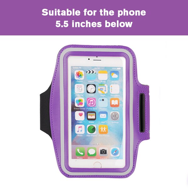 DCR Universale Da 5.5 Pollici Casse Del Telefono per il iPhone X 8 7 6 più la Cassa per Xiaomi Redmi Nota 4X Copertura sport Bracciale del Braccio Corsa PALESTRA Borsa: Purple 5.5 inch