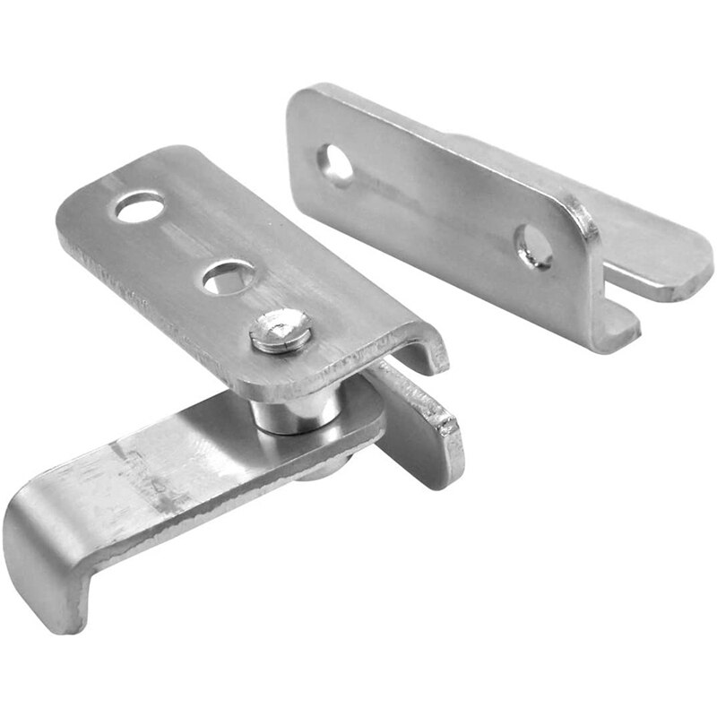 2 Pieces Door Latch Hasp Latch Lock Brushed Finish Sliding Door Buckle Thicker Gate Door Bolt Flip Latch Padlock Hasp