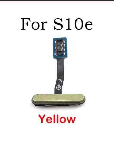 pour Samsung Galaxy S8 S9 S10e capteur d'empreintes digitales maison retour clé Menu bouton Flex ruban câble: S10e Yellow