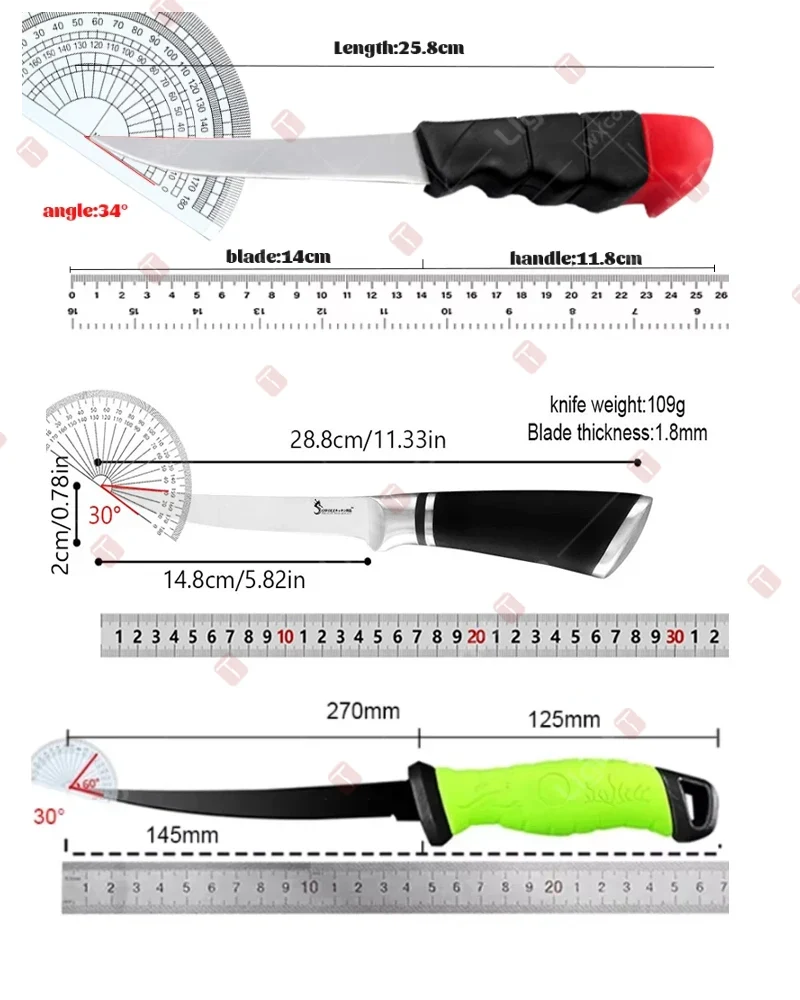 Cuchillo multifuncional de acero inoxidable para deshuesar filete, cuchillos de cocina profesionales, cuchillo para matar pescado, cuchillo para carne, cuchillo para fruta