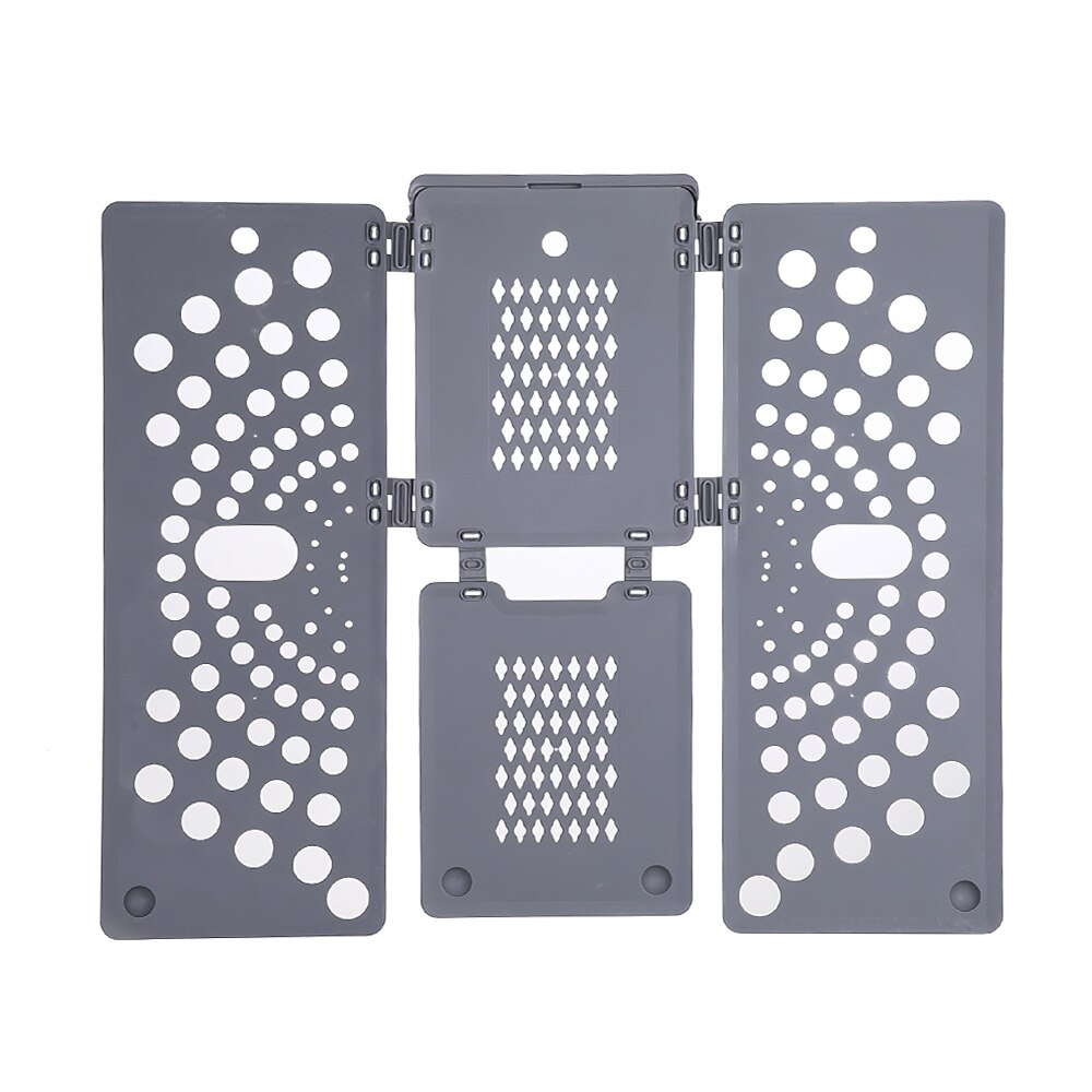 1pc évider stockage pliant vêtements conseil ménage pliant vêtements outil pliant vêtements conseil rapide pliant vêtements conseil: Grey