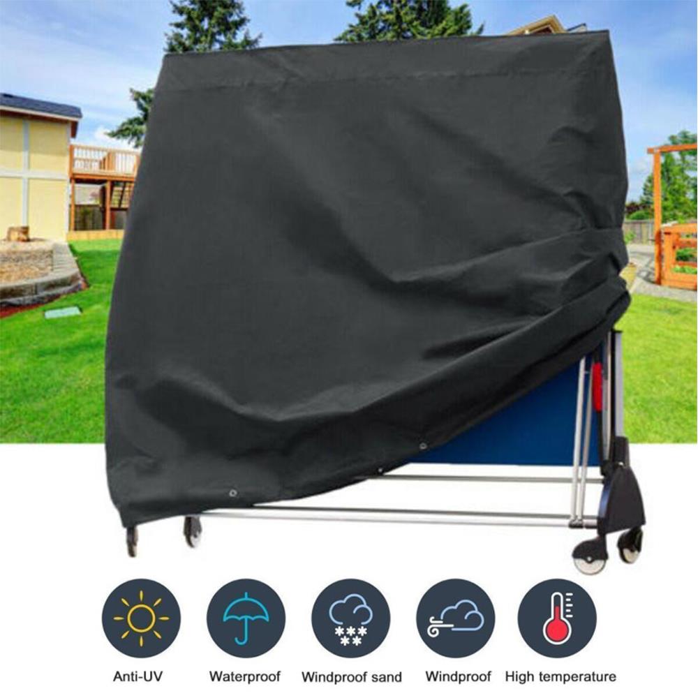 Table Tennis Protector 210D Waterproof Table Protective Cover Ping Pong Dustproof Table Cover for Indoor Outdoor Tennis Cover