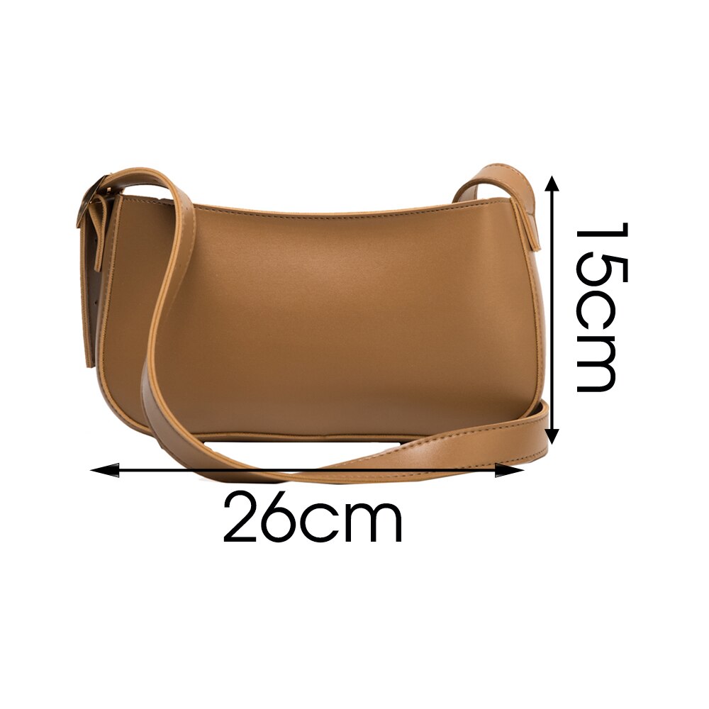 Nette Einfarbig Kleine PU Leder Schulter Taschen Für Frauen Sommer Einfache Handtaschen und Geldbörsen Weibliche Reise lässig Totes