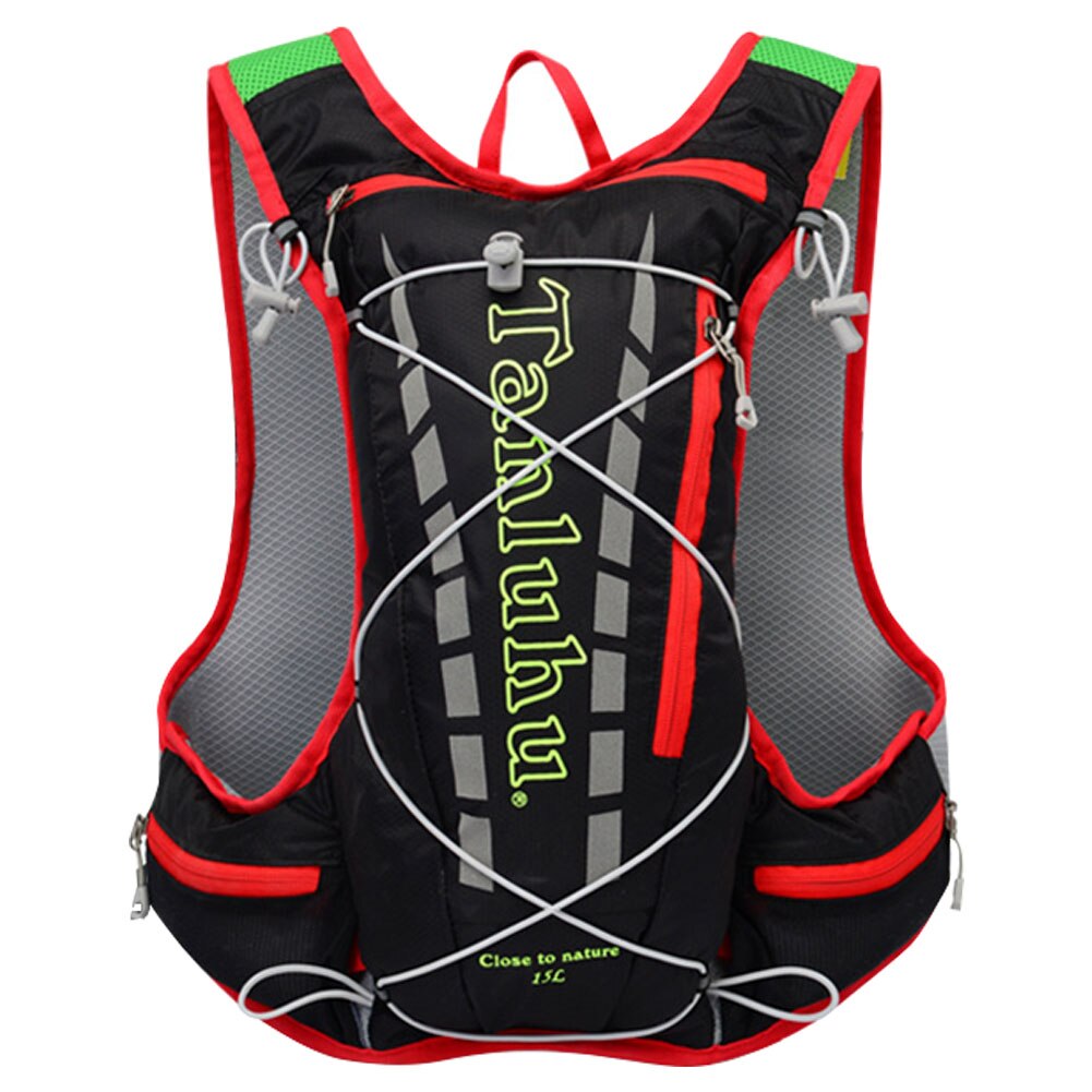 Man Vrouw Grote Capaciteit Water Tas Universele Makkelijk Schoon Running Rugzak Fietsen Outdoor Sport Draagbare Nylon Waterdichte: Black