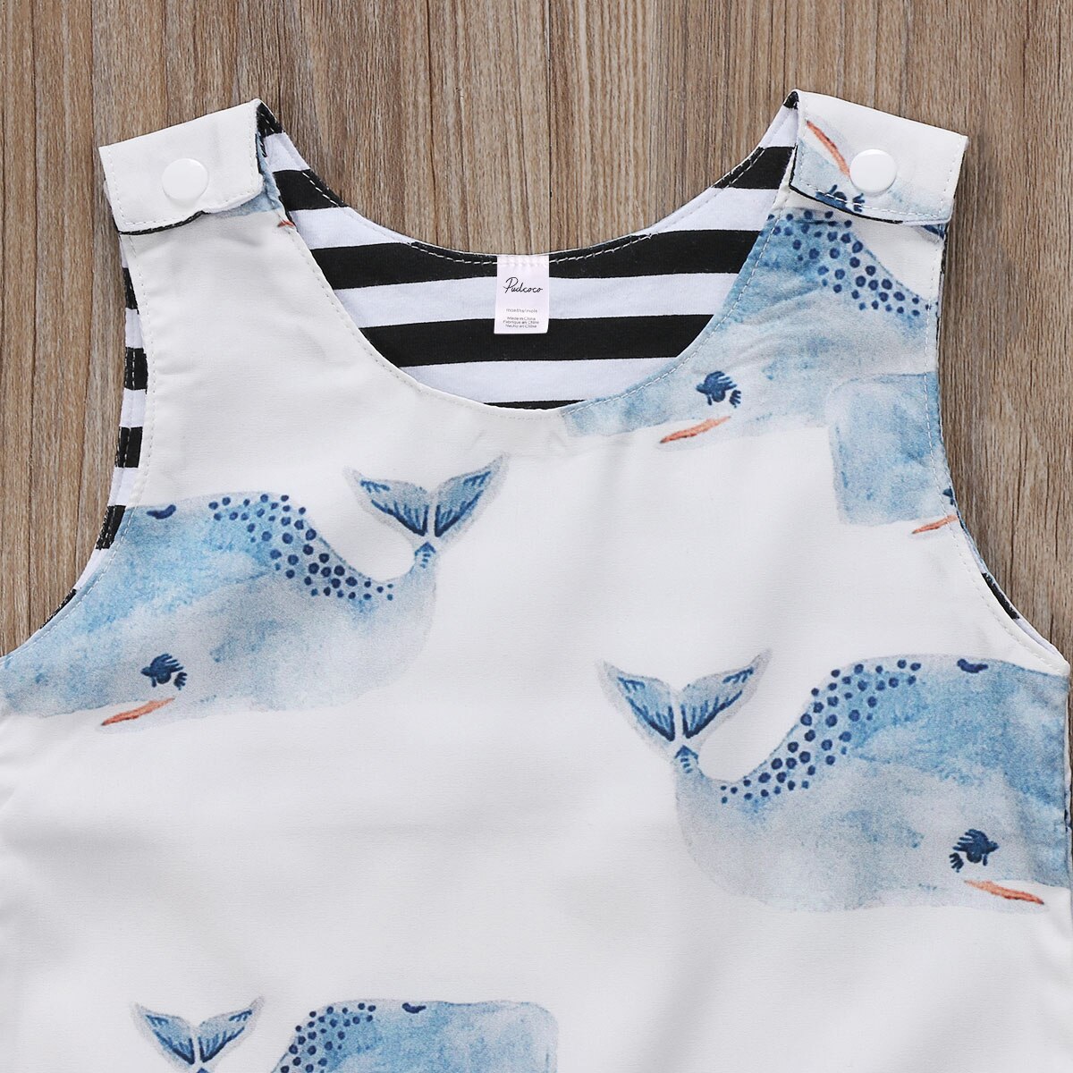 Toddler Kids Baby Girl Cotton whale Romper Summer Boys Sleeveless Jumpsuit Pants Overalls Clothes Outfits