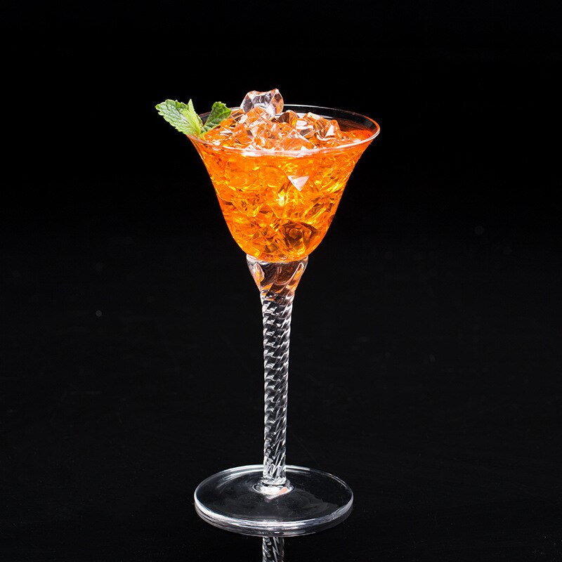 Lead-Free Crystal Screw Cocktail Glass 100ML Martini Goblet Bar Wine Glass