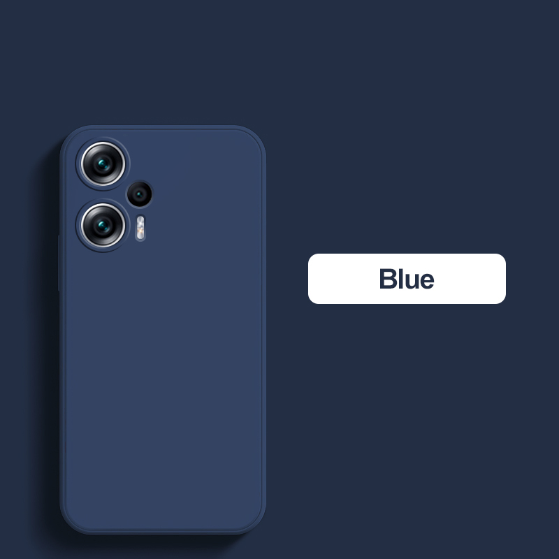 Coque souple antichoc en silicone liquide pour Xiaomi, couverture d'origine pour Poco F5, Poco F5 Pro, Poco F5Pro: PC + TPU / Bleu