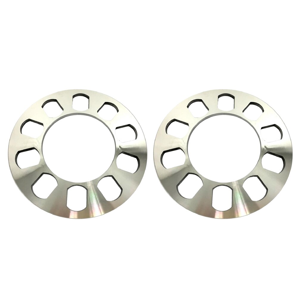 1 Pair 5mm 5 Lug Universal Wheel Spacers 5x114.3 5x120 5x120.7 5x127 Silver