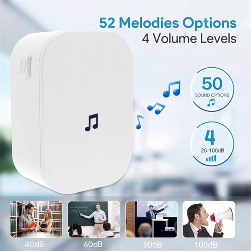 Wireless Doorbell Indoor Chime For V7 V6 V5 M3 Wifi Doorbell Receiver Ding Dong