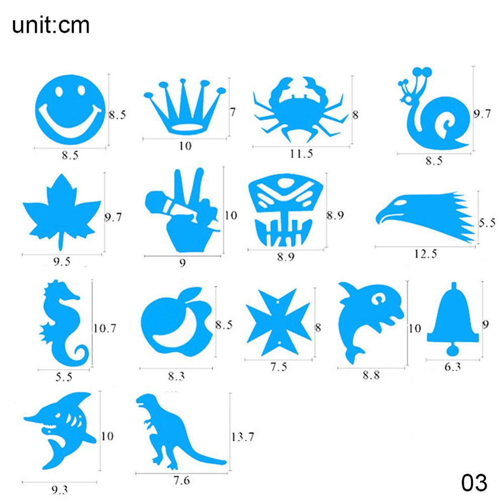 Salon DIY Hairstyling Hair Tattooing Template Hair Trimmer Carved Coloring Pattern Stencil Dye Coating Board Rookie: 03