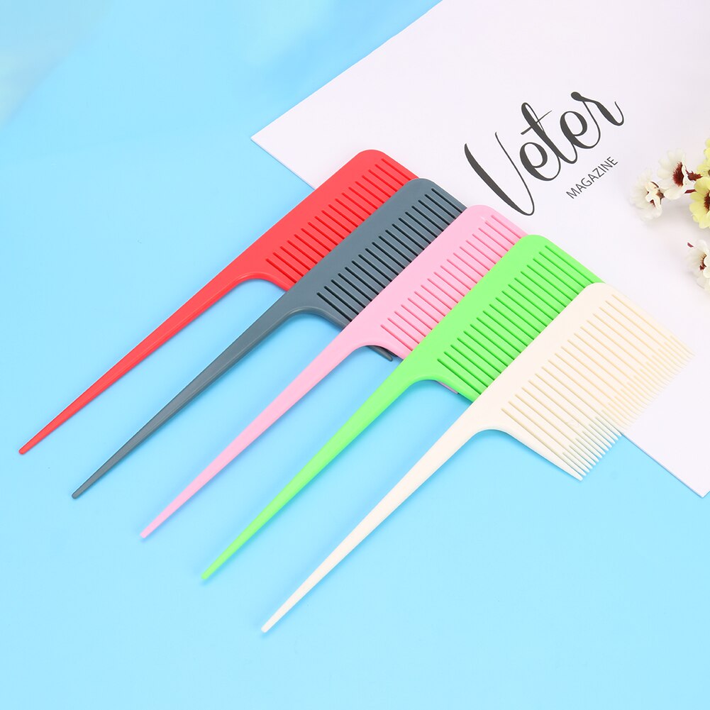 Hair Hairstyle Styling Tool Plastic One-Way Hair Dyeing Tail Comb Hairdressing Highlighting Sectioning Brush hair Accessories