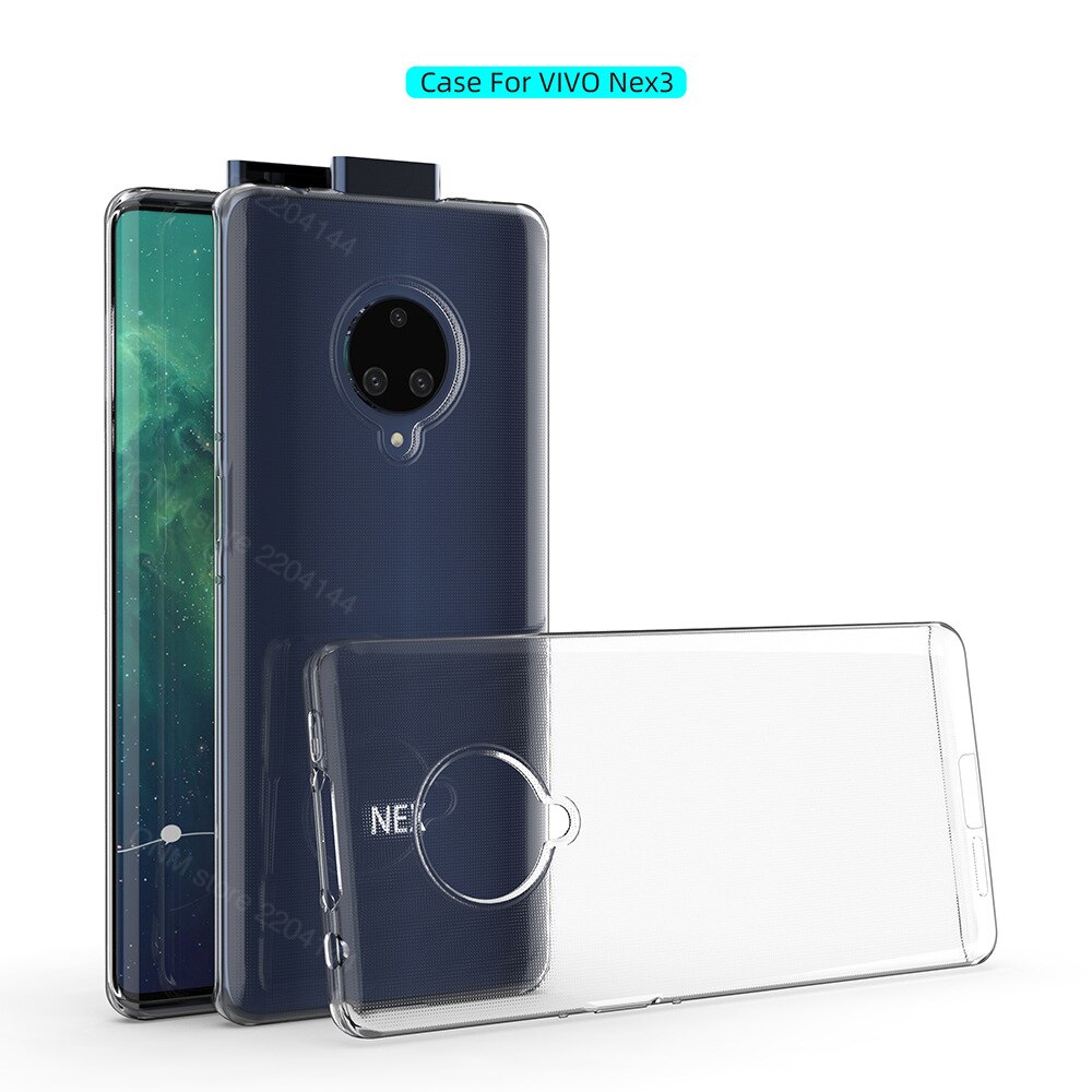 per Il caso di vivo NEX 3S 5G TPU silicone Trasparente Montato Cassa Molle Del Respingente per vivo NEX 3 5G Trasparente Della Copertura Posteriore