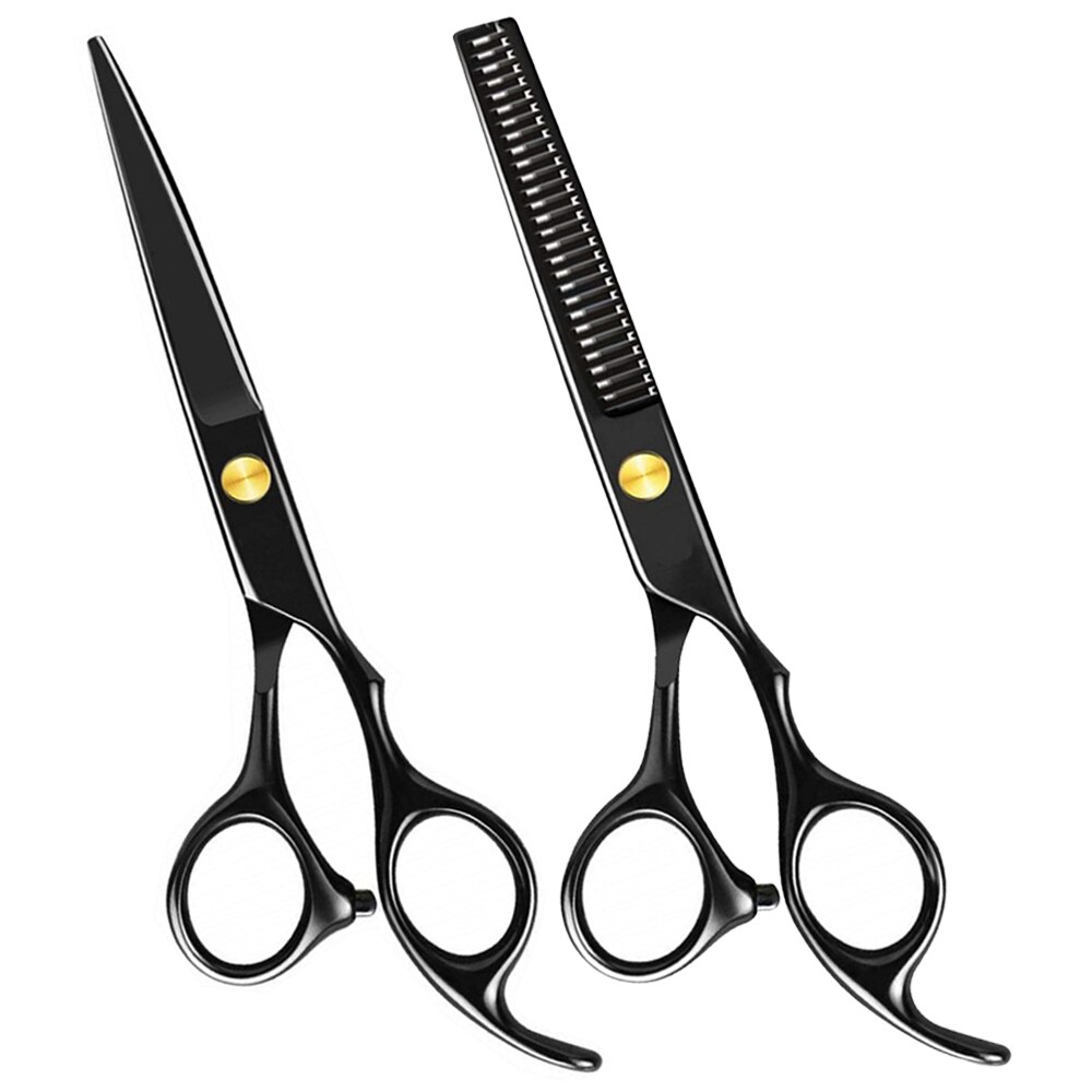 Professionele Kappers Hair Schaar Voor Kapper Snijden Dunner Barbershop Kapsel Schaar Kapper Benodigdheden Set Kit: 2PCS SET