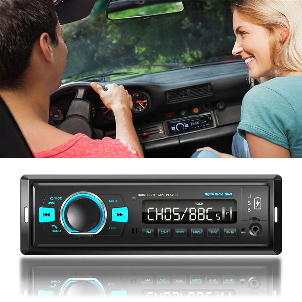 12V Single Din Bluetooth Car Stereo Radio Receiver Car Stereo Receiver Auto DAB/DAB+/FM Receiver USB MP3 Multimedia Player