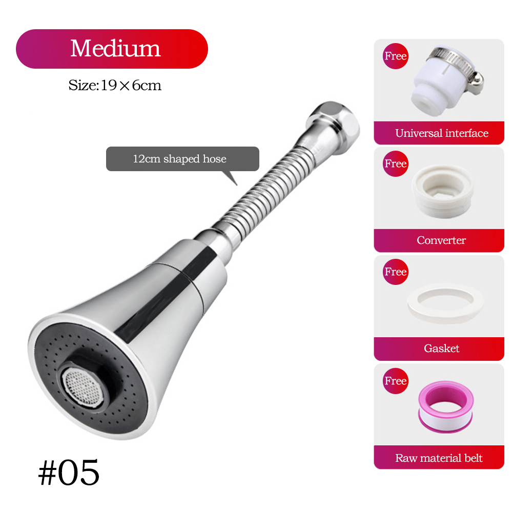 Universal Kitchen Water Faucet Adjustable Pressure 360 Degree Rotating Water Tap Head Water Saving Shower Faucet Nozzle Adapter: 05