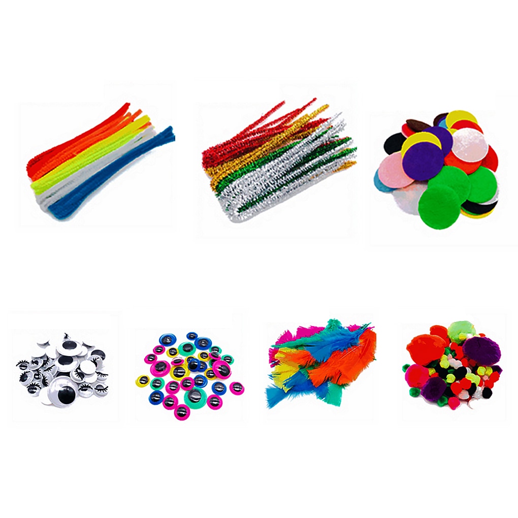 Kids Handmade Craft Materials Set Bright Color Children Educational DIY Package Set Color Random