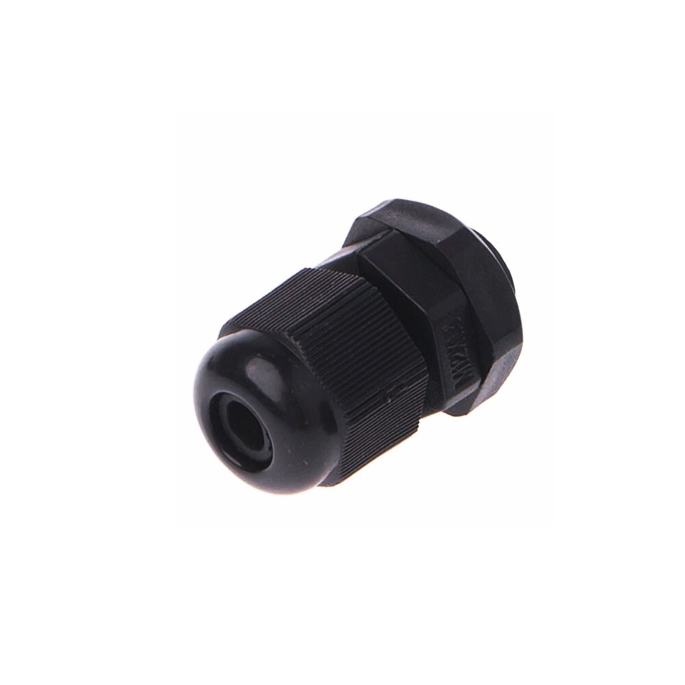 5Pcs Waterproof Cable Gland IP68 Metric M12 Cable Entry Strain Relief Cord Grip Black Nylon Plastic Connector