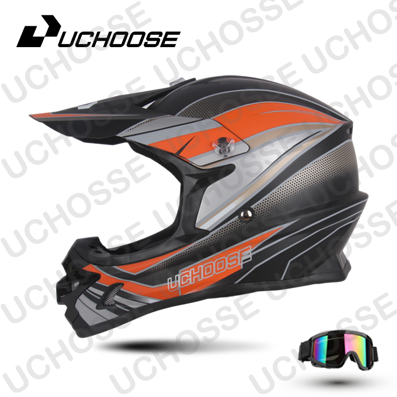 Enviar gafas DOT Adulto Mujer Hombres Cascos únicos Motocross Off Road Casco Downhill: Castaño / M