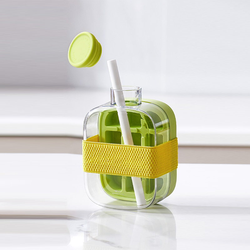 Molde para cubitos de hielo, máquina para hacer hielo con tapa, pajita para hacer hielo de alimentaria, hervidor de hielo de doble uso, patrón de hielo, suministros para Bar de cocina: plum