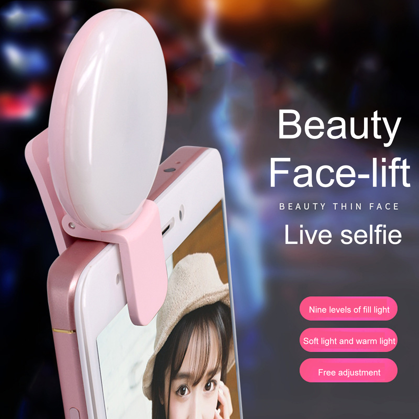 Mini Selfie Licht Mobiele Telefoon Draagbare Externe Led Flasher Led Licht Invullen Ring Selfie Lamp Voor Telefoon Camera