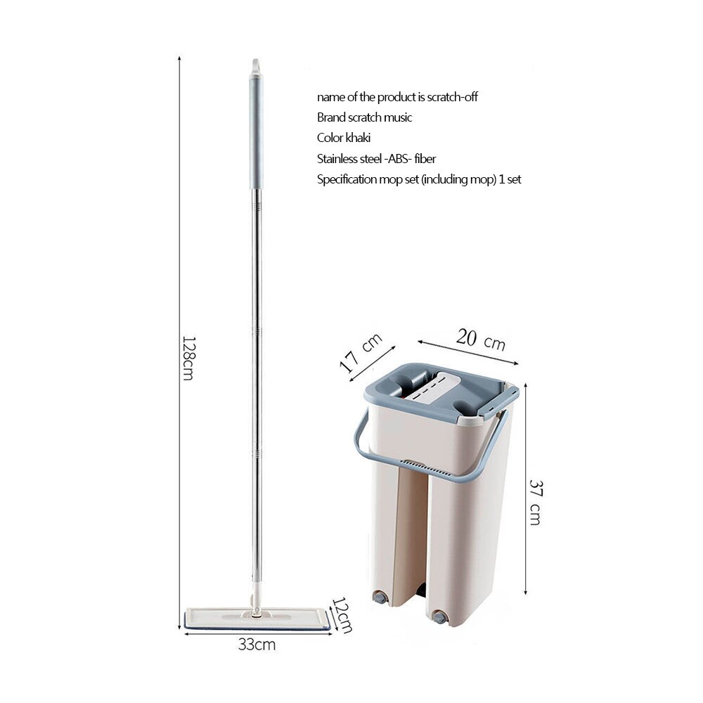 Magic Cleaning Mops Gratis Hand Spin Cleaning Microfiber Mop Met Emmer Platte Squeeze Spray Mop Thuis Keuken Vloer Schoon Gereedschap 5