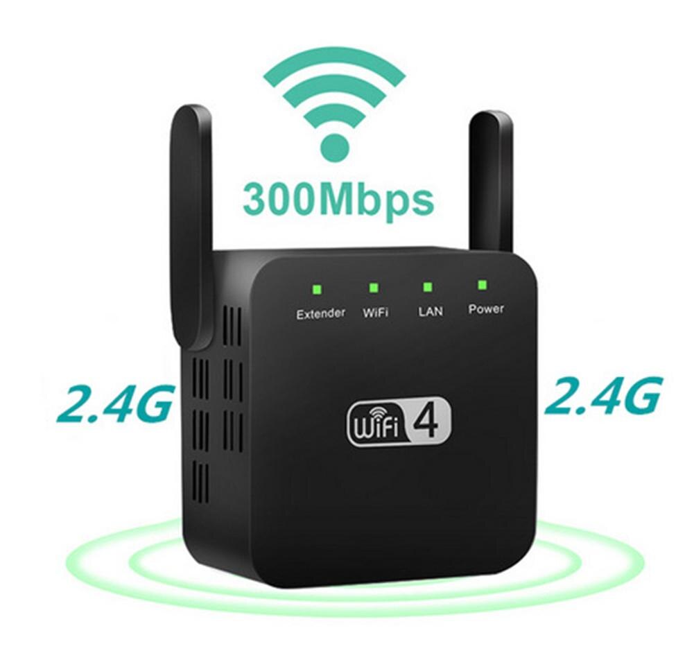 Amplificador WiFi de 300Mbps, enrutador WiFi, 2 antenas externas, rango Wifi, velocidad inalámbrica de hasta 300Mbps, 2,4 Ghz