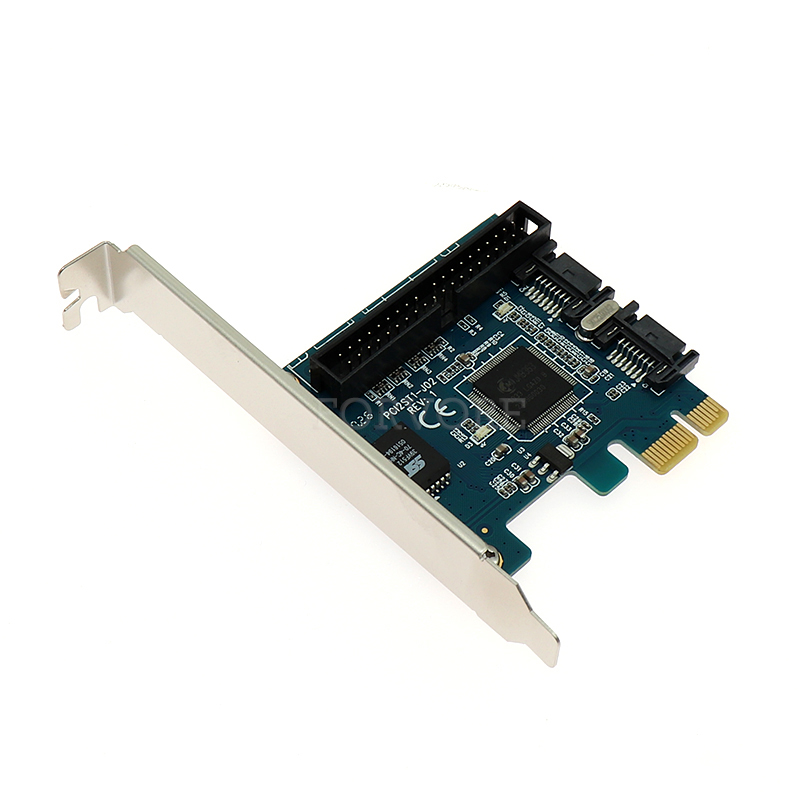 PCI-e to IDE &amp; 2 ports SATA 7pin Controller Card Chipset Jmicron JMB363