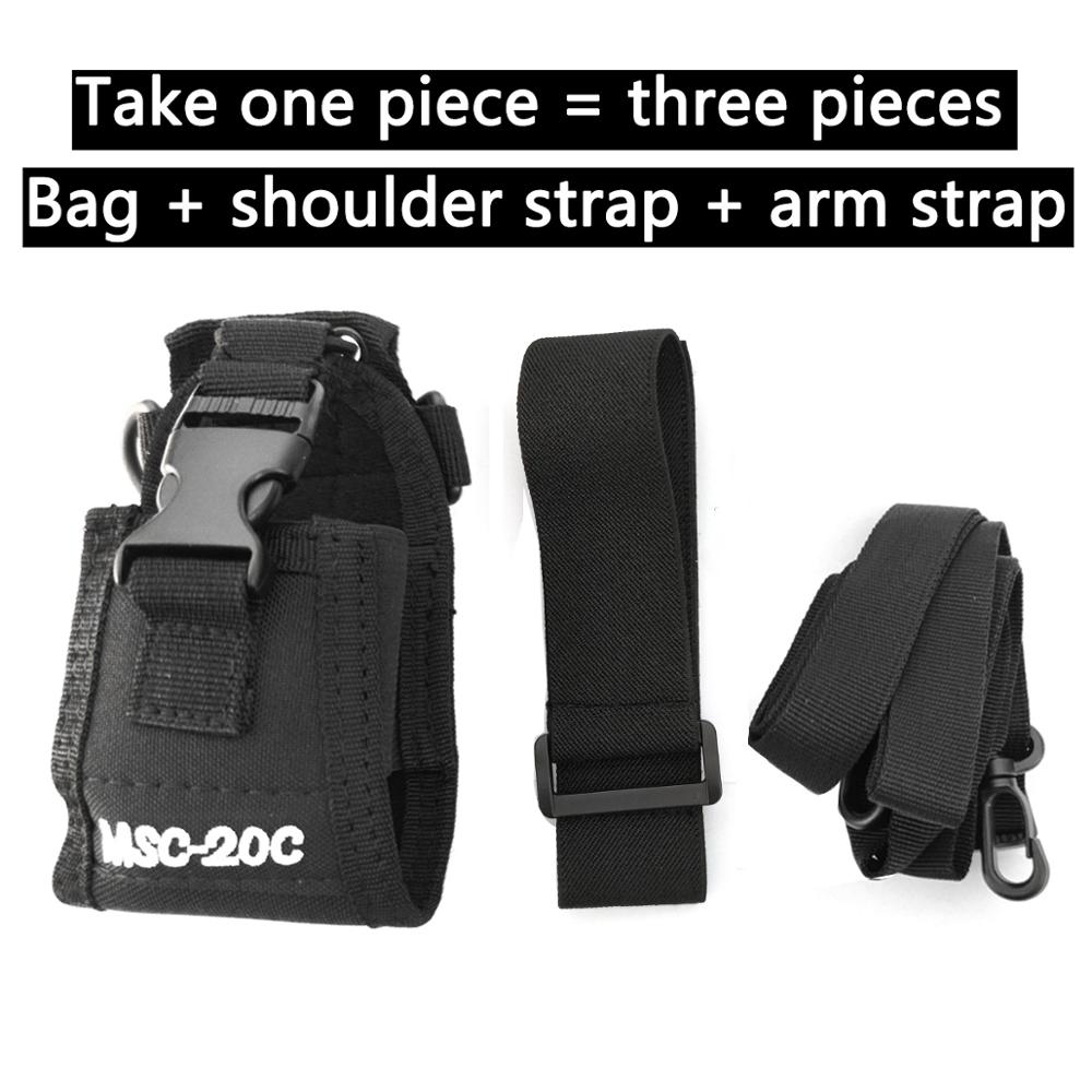 Abbree MSC-20C Multi-Function Two Way Radio Holder Holster Carry Case For Yaesu Icom Motorola TYT baofeng UV-5R UV-82 BF-888S: Add  armband strap