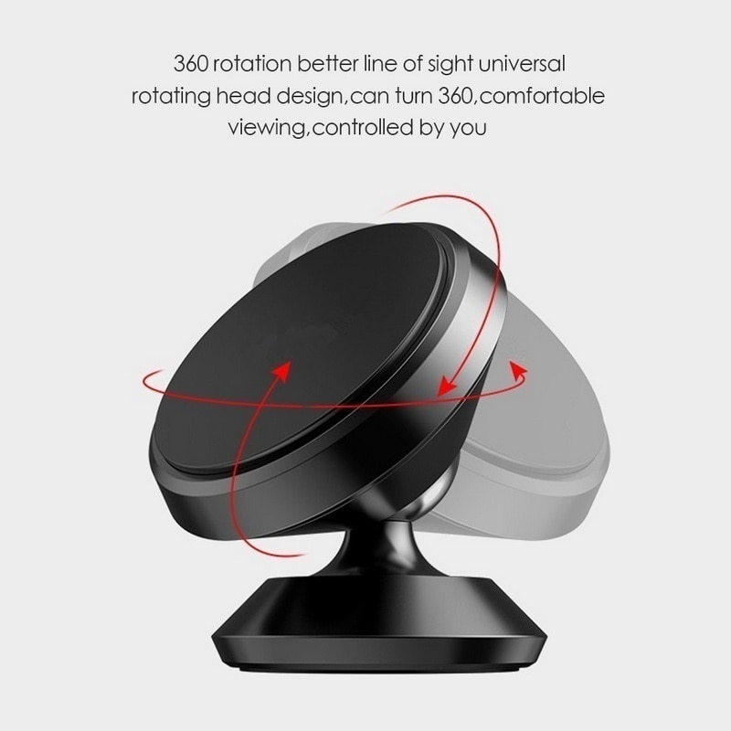 360 Degree Car Magnetic Mobile Phone Holder Mount Car Storage Rack Smartphone Stand Magnet Support Cell In Car GPS Universal