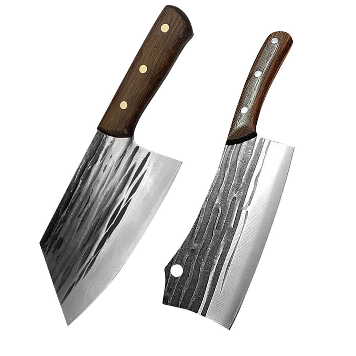 Stainless Steel kitchen knives Chef Knife Hand-forged Butcher Knife Meat Vegetables Slicing Cleaver High Hardness Utility knife: kitchen knife AB