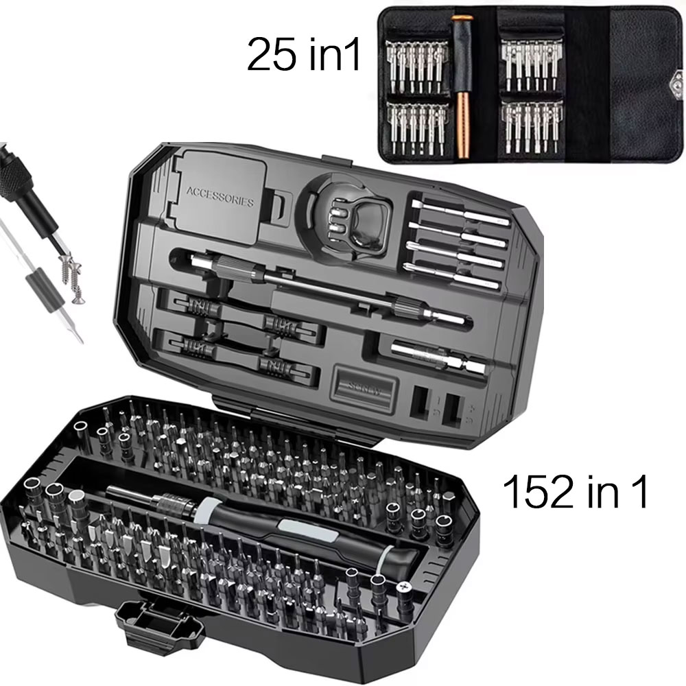 Precision Screwdriver Set, Laptop Tool Kit, 152/25 in 1 Computer Screwdriver Repair Kit T5 T6 Torx Screwdriver