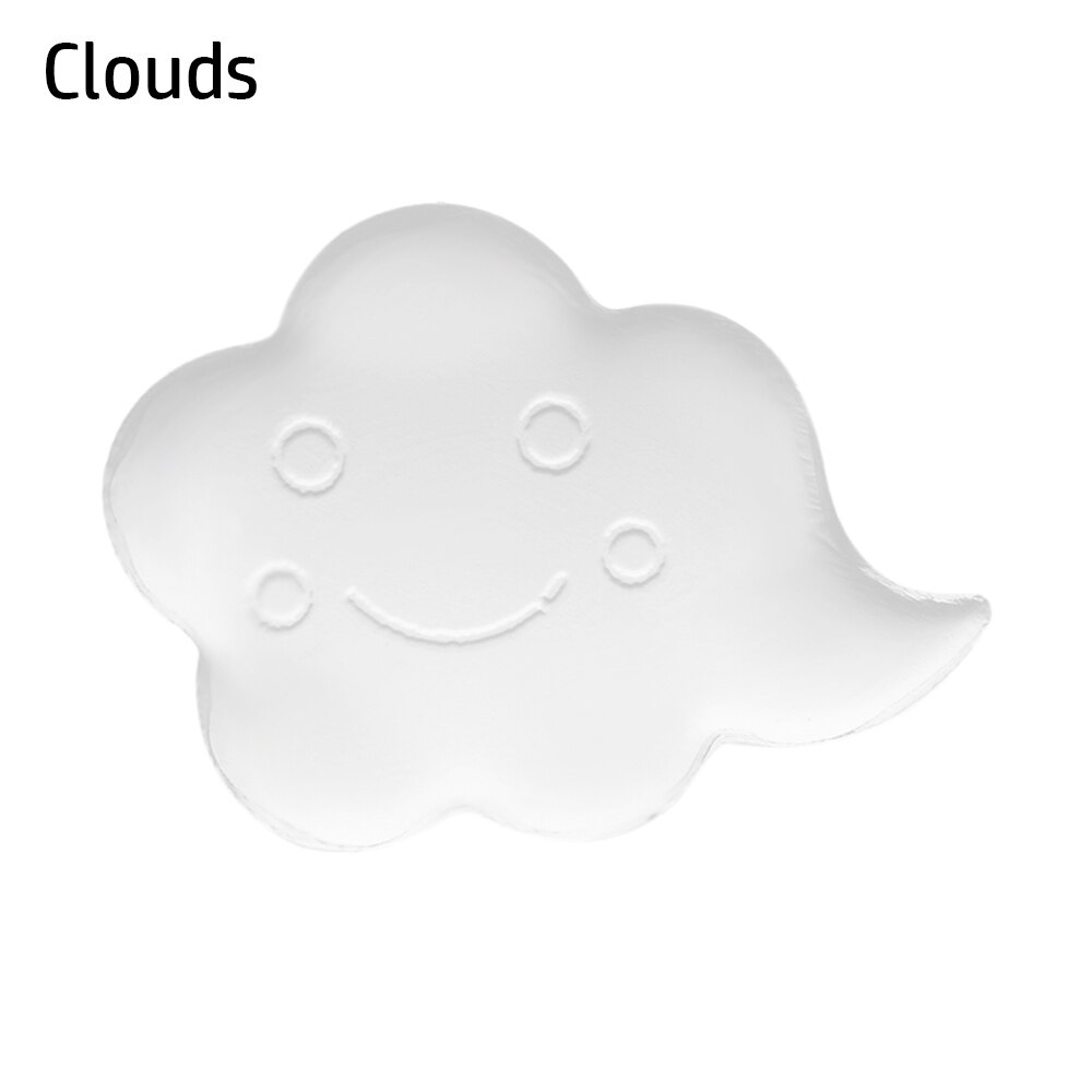 1Pc Rubber Door Stops Transparent Protection Stickers Handle Bumpers Anti Collision Pads Door Hardware Shockproof Waterable: Clouds